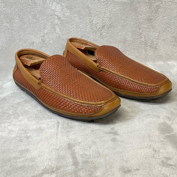 Tommy Bahama Naples Driver Woven Leather Loafers Men’s 13D - Picture 3 of 7